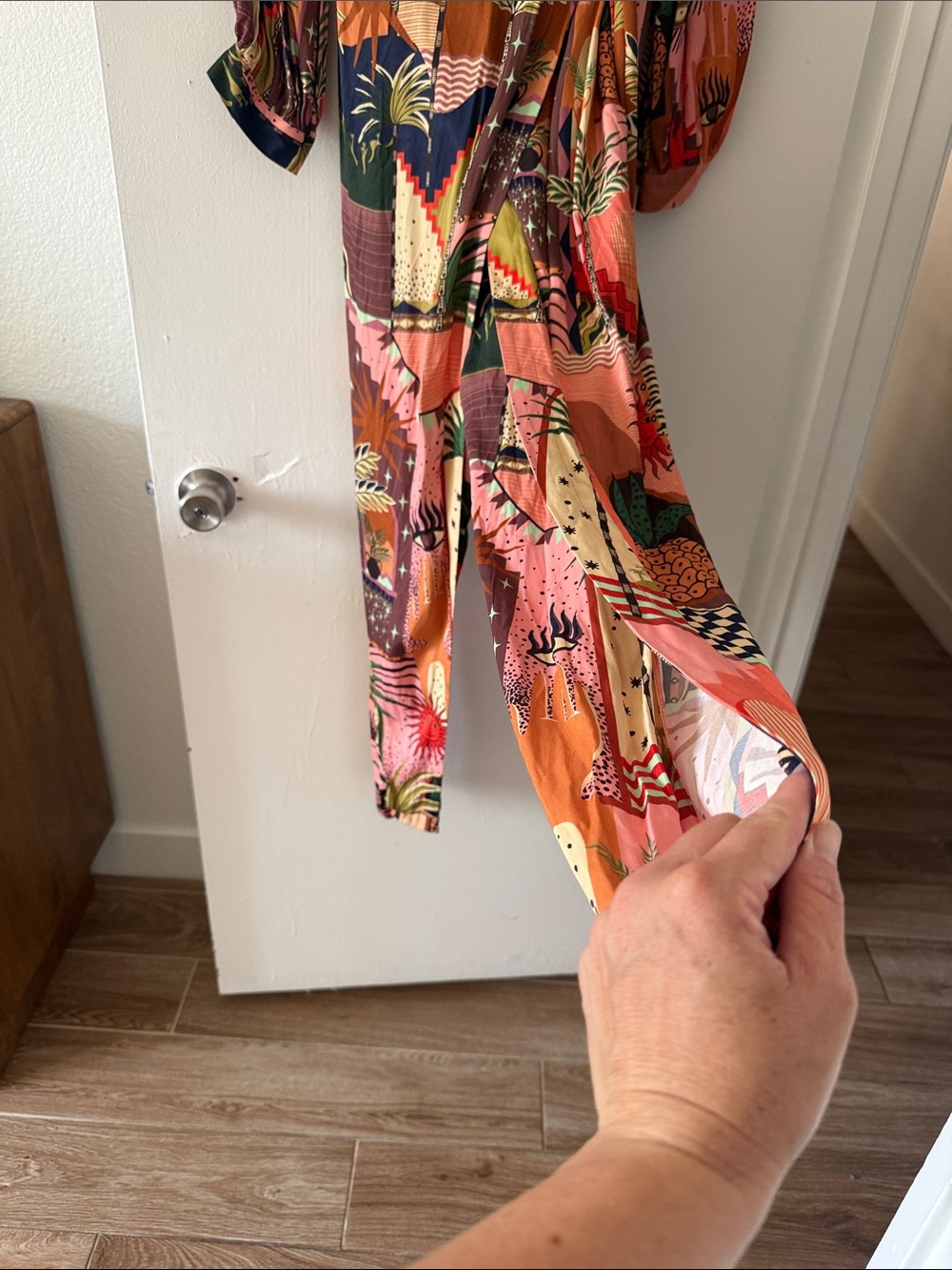 FARM Rio Pink Multi Mystical 🍃Print Jumpsuit - Picture 7 of 15